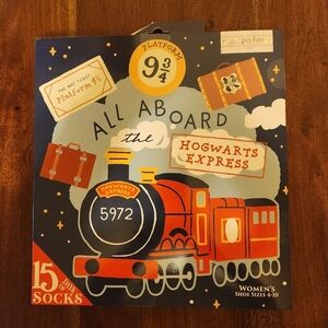 NEW Harry Potter socks 15 days of socks Hogwarts Express Christmas edition